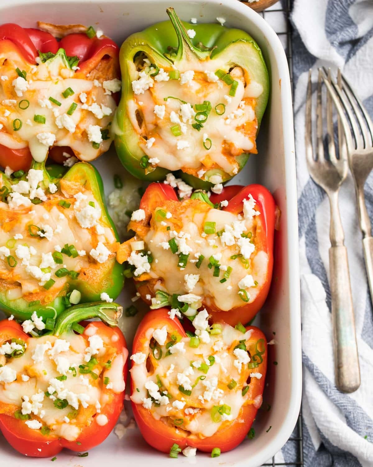 Buffalo Chicken Stuffed Peppers