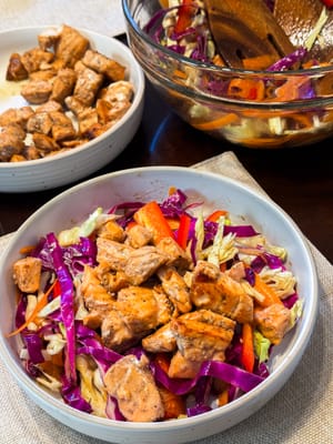 Asian Salmon Crunch Salad