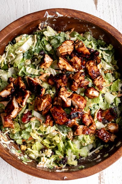 BBQ Chicken Chopped Salad with Cilantro Ranch