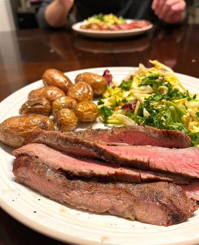 Flank Steak with Baby Potatoes