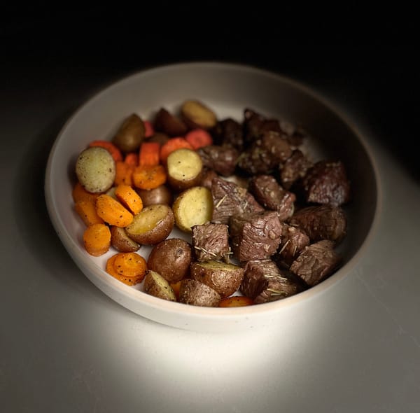 Steak Tips with Roasted Carrots & Potatoes